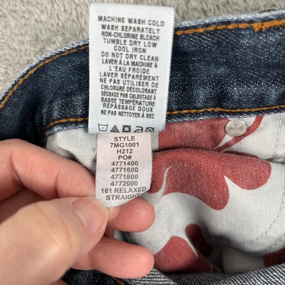 Lucky Brand Jeans Mens 36x27 181 Relaxed Straight Leg Short Inseam Dark Wash - Picture 4 of 12